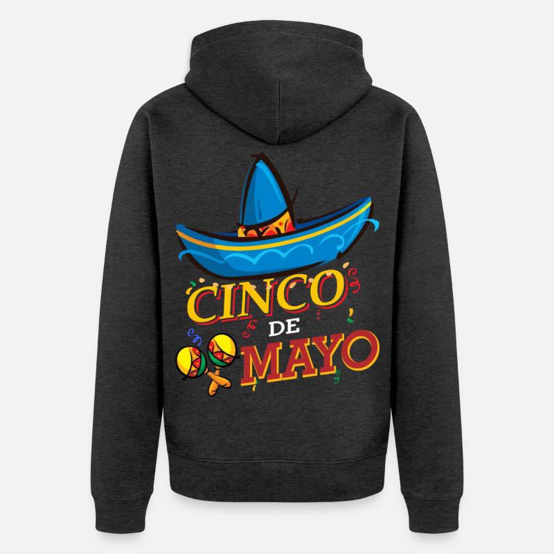 cinco de mayo - 5 de mayo - Veste à capuche bio Premium Unisexe - anthracite chiné