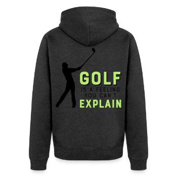 Le golf - Veste à capuche bio Premium Unisexe - anthracite chiné - Dos - Nico (187cm)