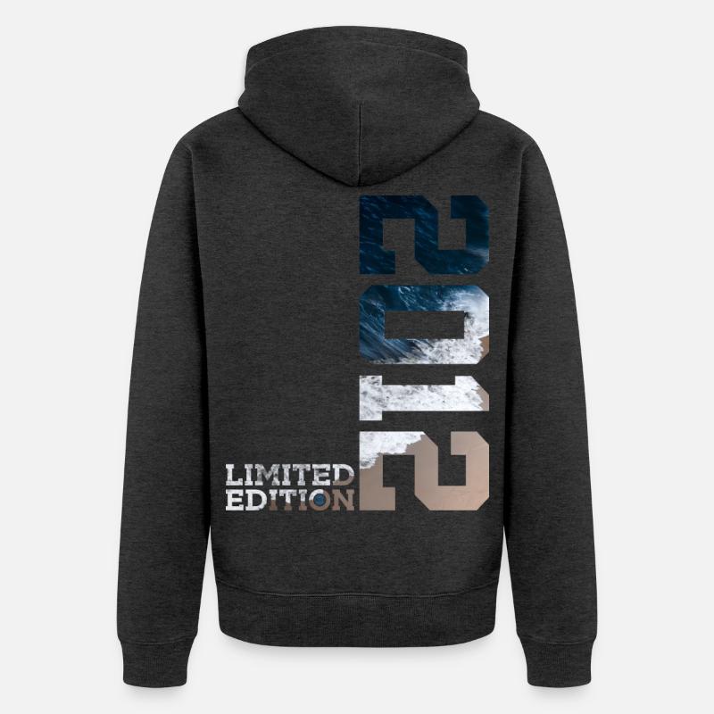14E ANNIVERSAIRE ÉDITION LIMITÉE 2012 - Veste à capuche bio Premium Unisexe - anthracite chiné