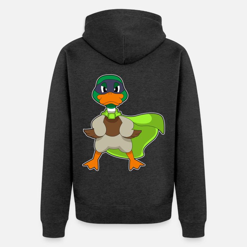 Cap Duck Hero - Veste à capuche bio Premium Unisexe - anthracite chiné