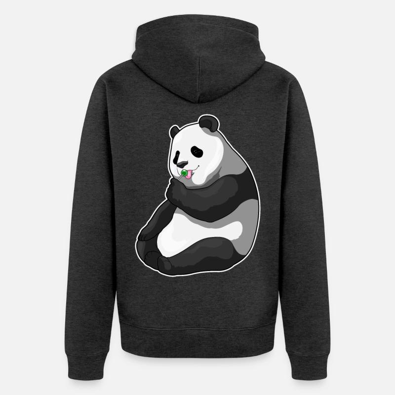 Sucette panda - Veste à capuche bio Premium Unisexe - anthracite chiné