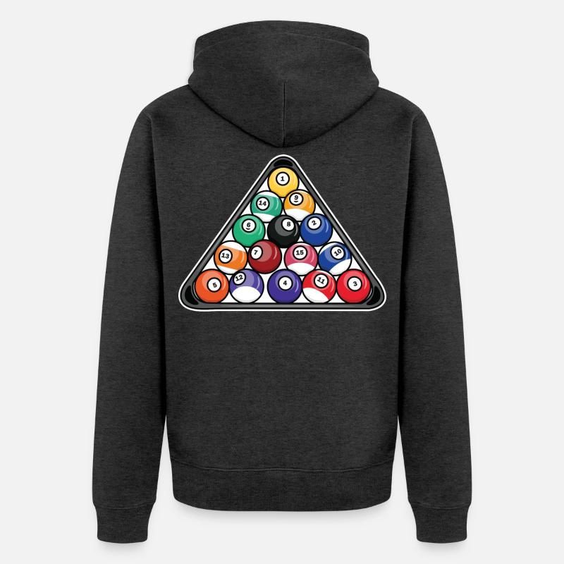 Triangle de billard - Veste à capuche bio Premium Unisexe - anthracite chiné