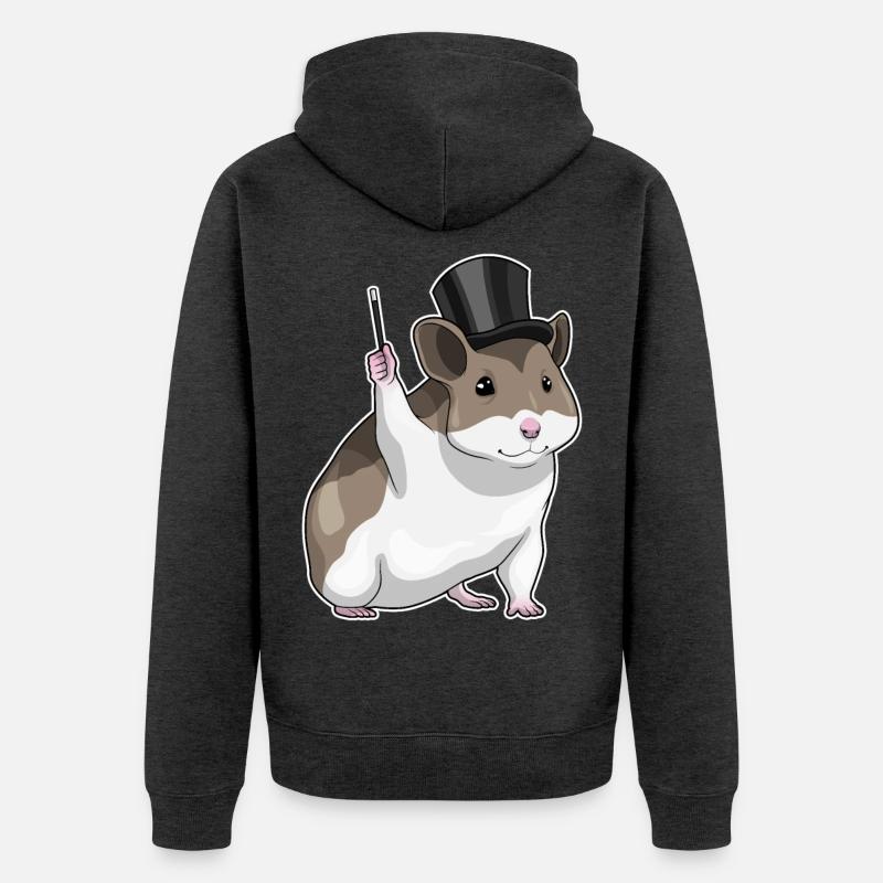 Baguette magique de hamster - Veste à capuche bio Premium Unisexe - anthracite chiné