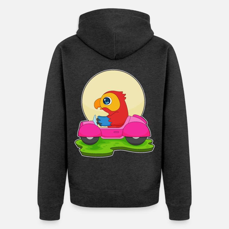 Voiture de perroquet - Veste à capuche bio Premium Unisexe - anthracite chiné