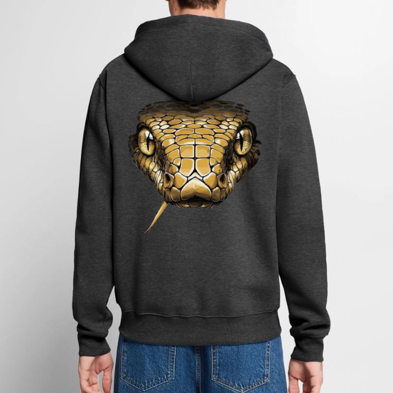 Snake Python Cobra Mamba Rattlesnake Snake Unisex Premium Organic Zip Hoodie