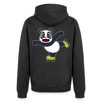 Patins en ligne Panda Patins en ligne - Veste à capuche bio Premium Unisexe - anthracite chiné - Dos - Nico (187cm)