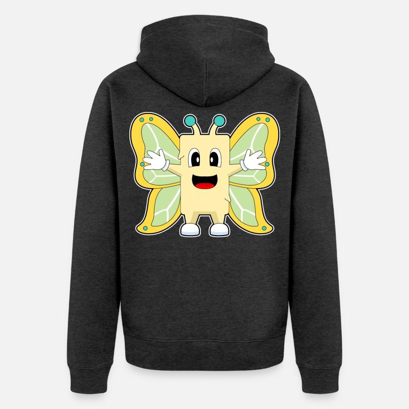 Beurre de papillon - Veste à capuche bio Premium Unisexe - anthracite chiné