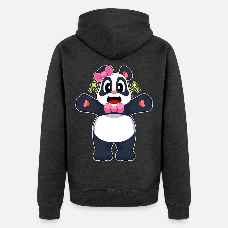 Boucle Panda - Veste à capuche bio Premium Unisexe - anthracite chiné