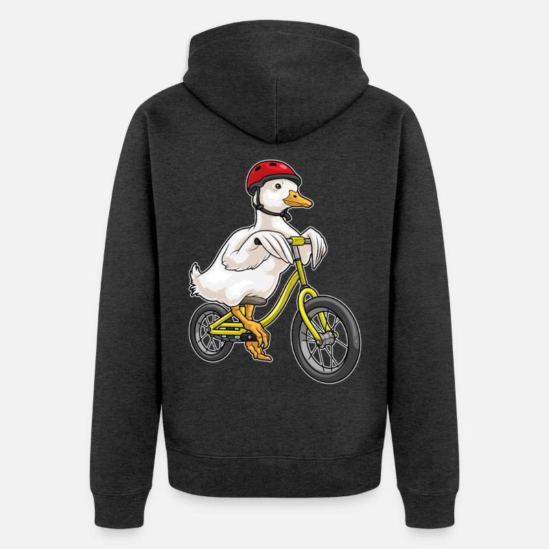 Vélo canard - Veste à capuche bio Premium Unisexe - anthracite chiné