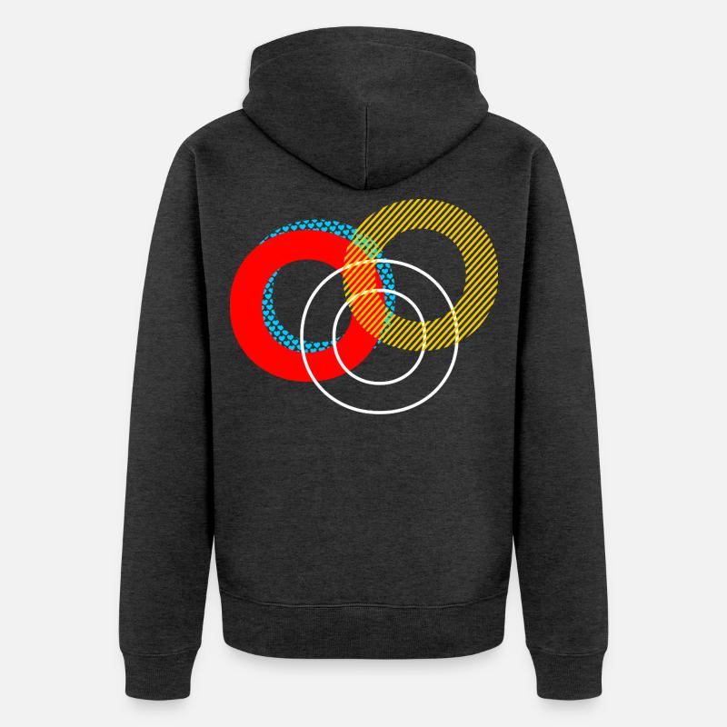 o Conception de lettrage - Veste à capuche bio Premium Unisexe - anthracite chiné