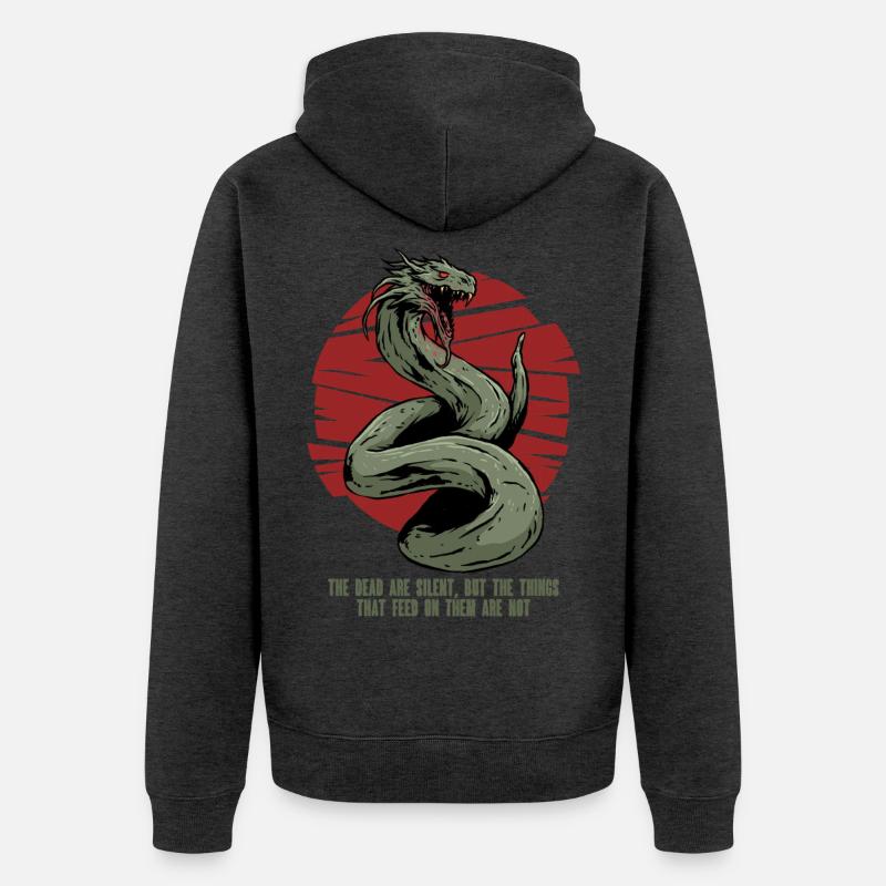 Basilisk Mythological Creatures - Unisex Premium Organic Zip Hoodie - heather anthracite