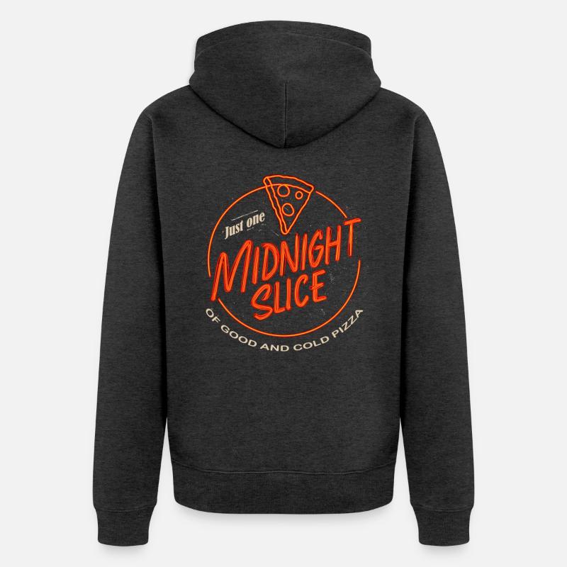 Midnight Slice - Unisex Premium Bio Zip Hoodie - Anthrazit meliert