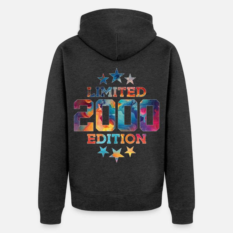 ÉDITION LIMITÉE 26E ANNIVERSAIRE 2000 - Veste à capuche bio Premium Unisexe - anthracite chiné