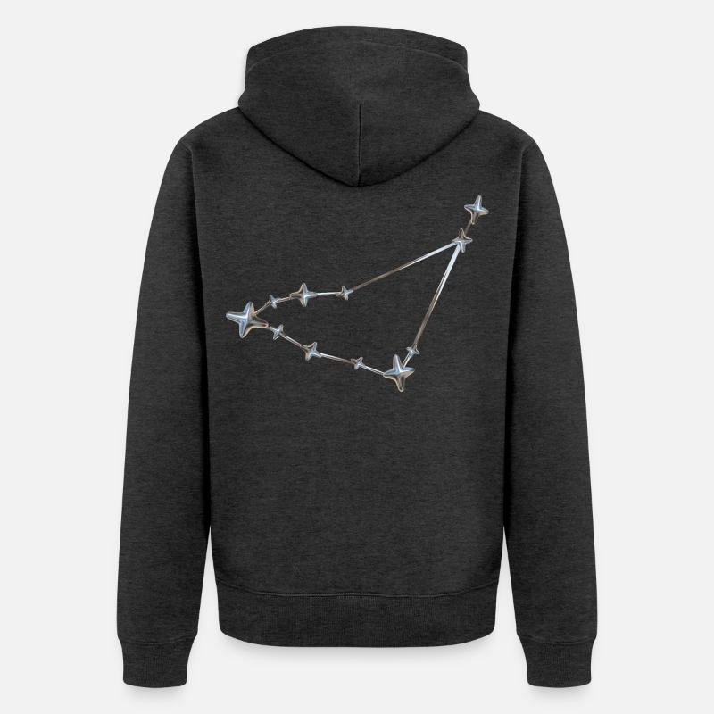 Rangée d’étoiles Conception de constellation - Veste à capuche bio Premium Unisexe - anthracite chiné