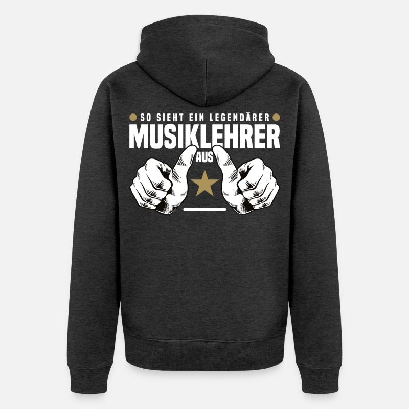 Professeur de musique - Veste à capuche bio Premium Unisexe - anthracite chiné