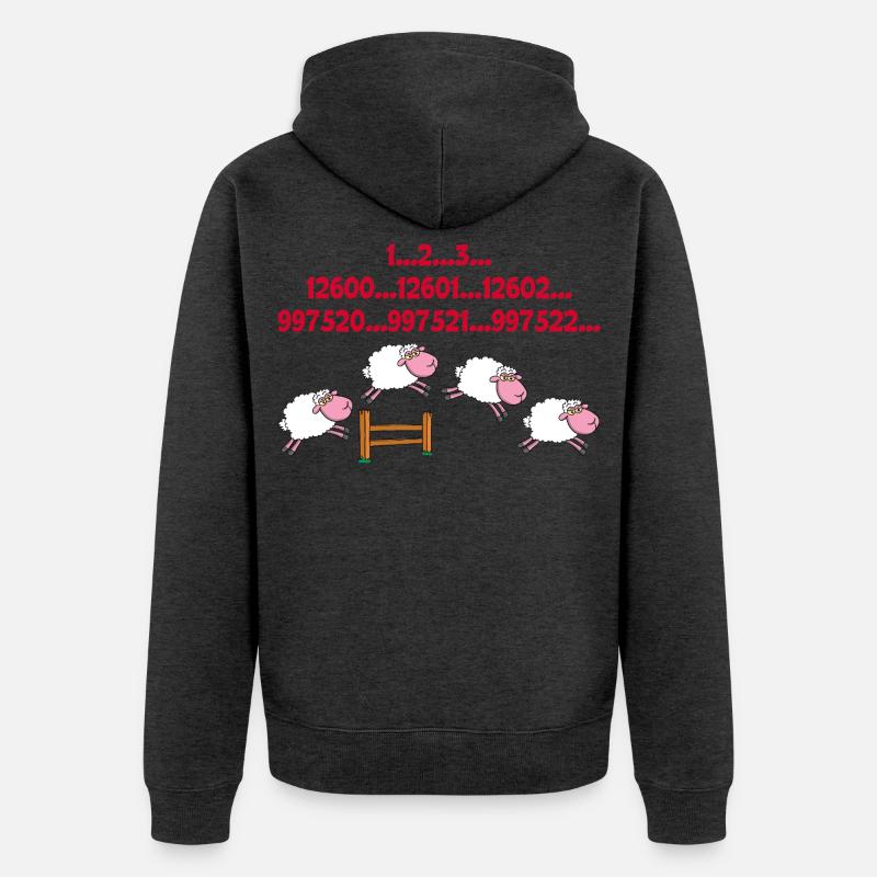 La technique de l'insomniaque - Veste à capuche bio Premium Unisexe - anthracite chiné