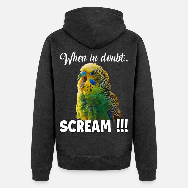 Cadeaux créatifs Bird Friends Perruche - Veste à capuche bio Premium Unisexe - anthracite chiné