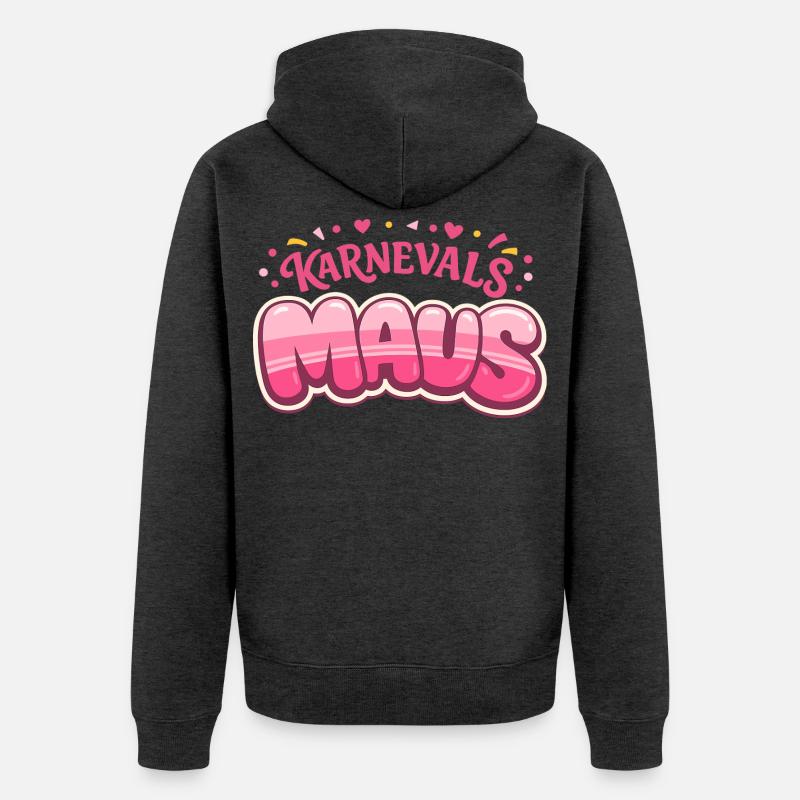 Carnival Mouse Cologne – Cologne Carnival - Veste à capuche bio Premium Unisexe - anthracite chiné
