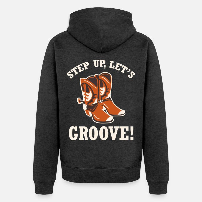 Rainure Step Up Boots - Veste à capuche bio Premium Unisexe - anthracite chiné