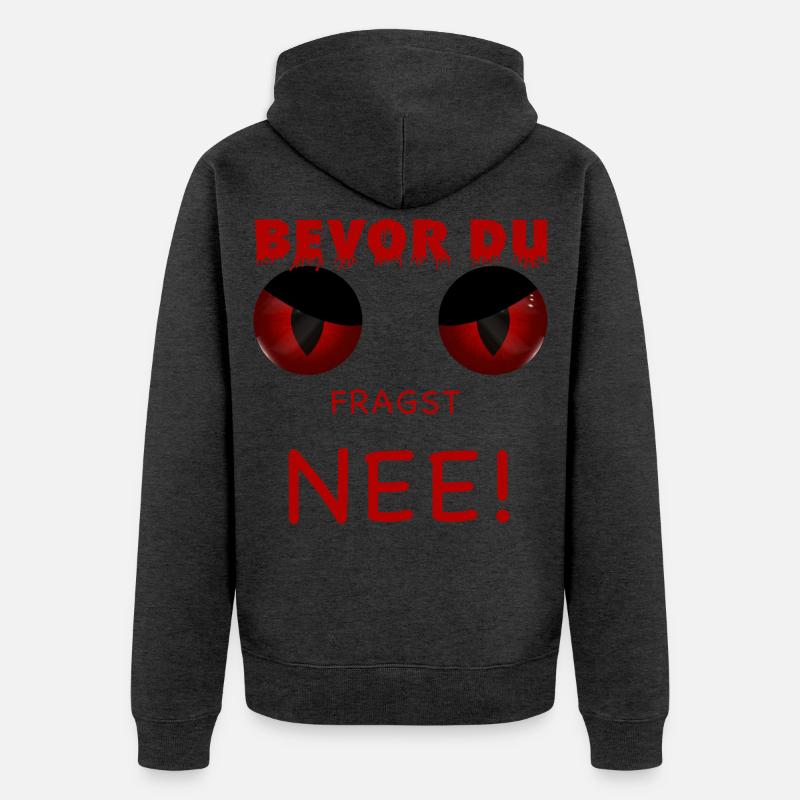 Avant que vous ne demandiez - non - Veste à capuche bio Premium Unisexe - anthracite chiné