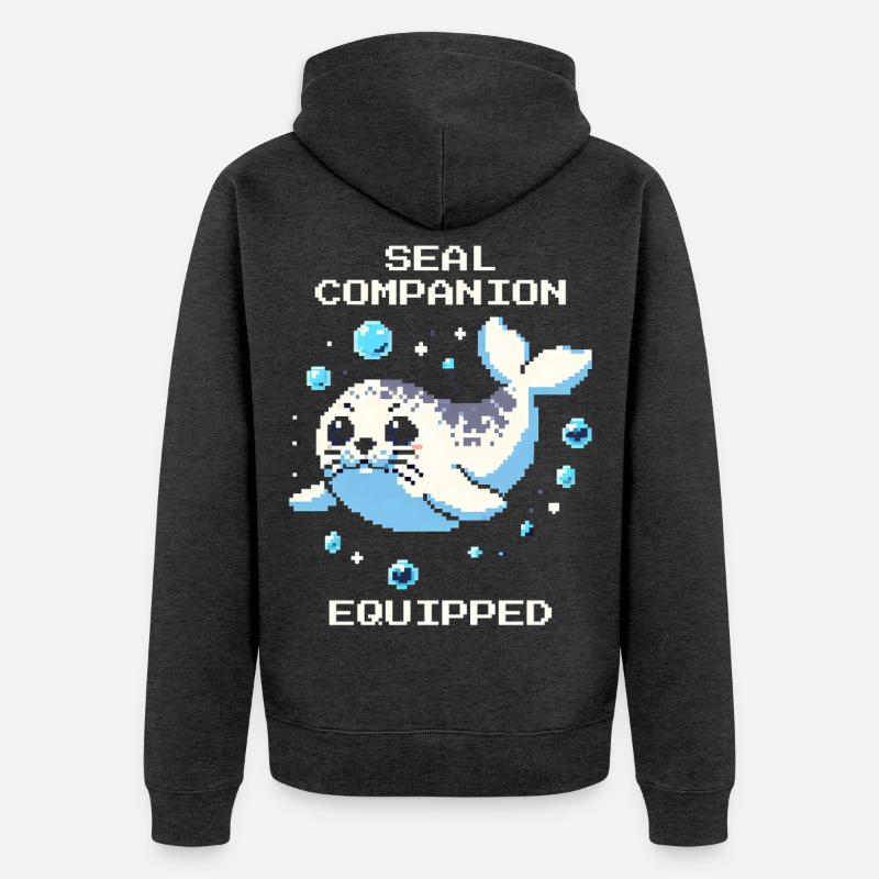 Compagnon de Sceau | Compagnon Sceau - Veste à capuche bio Premium Unisexe - anthracite chiné