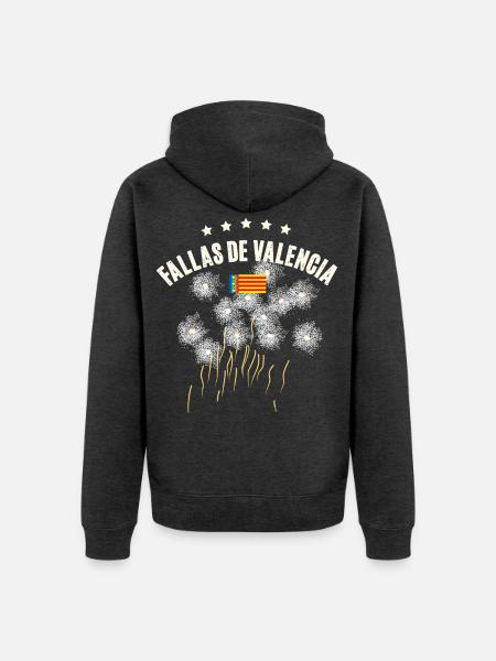 Fallas De Valencia Titan Salut - Unisex Premium Bio Zip Hoodie - Anthrazit meliert