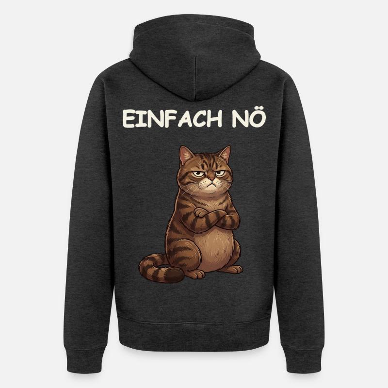 Drôle de dicton de chat - Veste à capuche bio Premium Unisexe - anthracite chiné
