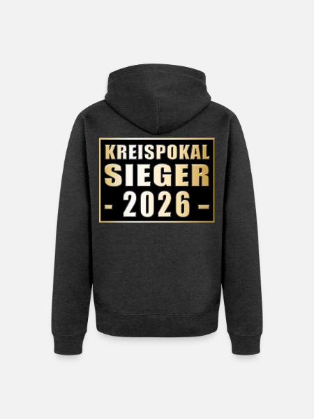 District Cup Winner 2026 - Unisex Premium Organic Zip Hoodie - heather anthracite