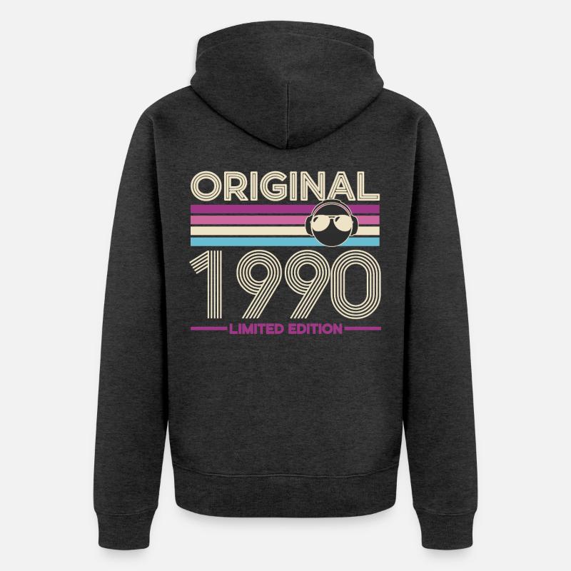 Original 1990 Édition Limite - Veste à capuche bio Premium Unisexe - anthracite chiné