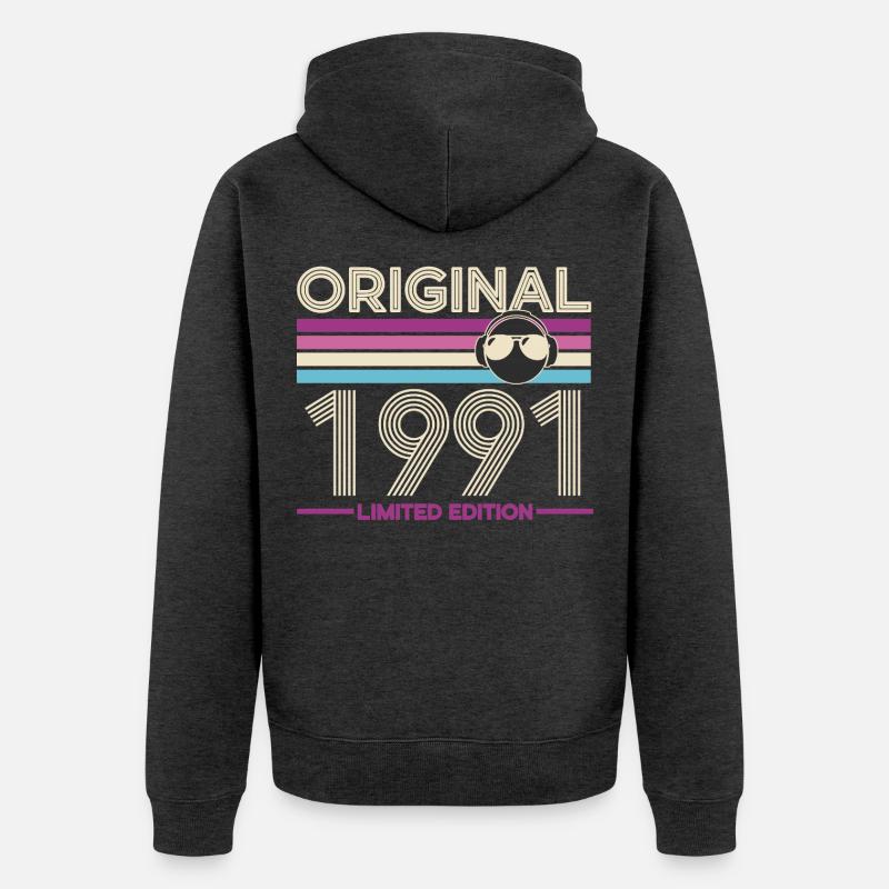 Original 1991 Édition limitée - Veste à capuche bio Premium Unisexe - anthracite chiné