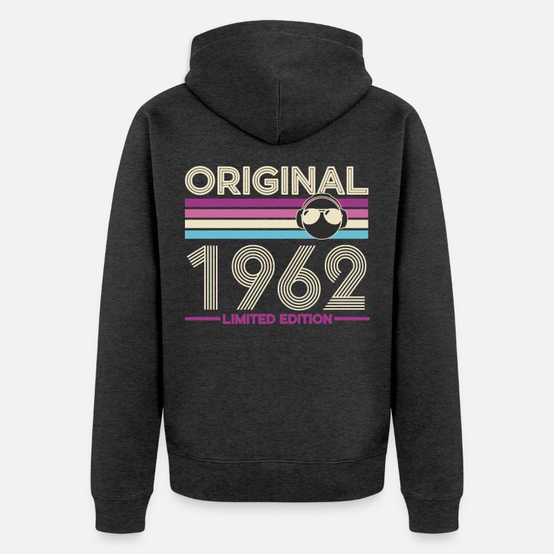 Original 1962 Édition Limitée - Veste à capuche bio Premium Unisexe - anthracite chiné