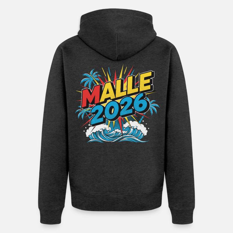 Fête de Malle 2026 - Veste à capuche bio Premium Unisexe - anthracite chiné