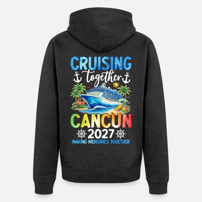 Croisière ensemble Cancún 2027 - Veste à capuche bio Premium Unisexe - anthracite chiné