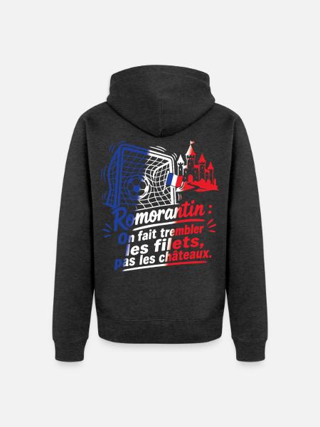 Romorantin Filets Tremblants - Unisex Premium Bio Zip Hoodie - Anthrazit meliert