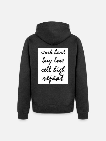 Investor - Unisex Premium Bio Zip Hoodie - Anthrazit meliert