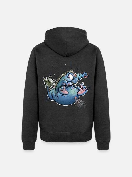 Konfetti Monster - Unisex Premium Bio Zip Hoodie - Anthrazit meliert