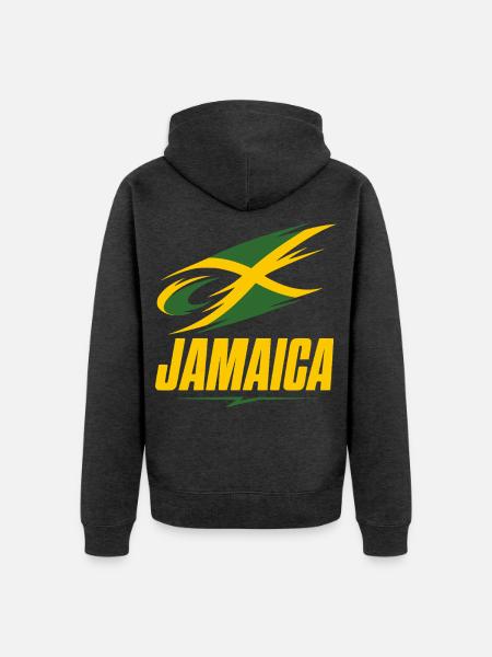Jamaika - Unisex Premium Bio Zip Hoodie - Anthrazit meliert