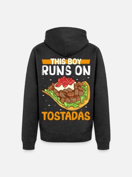 Männer lieben Tostadas - Unisex Premium Bio Zip Hoodie - Anthrazit meliert