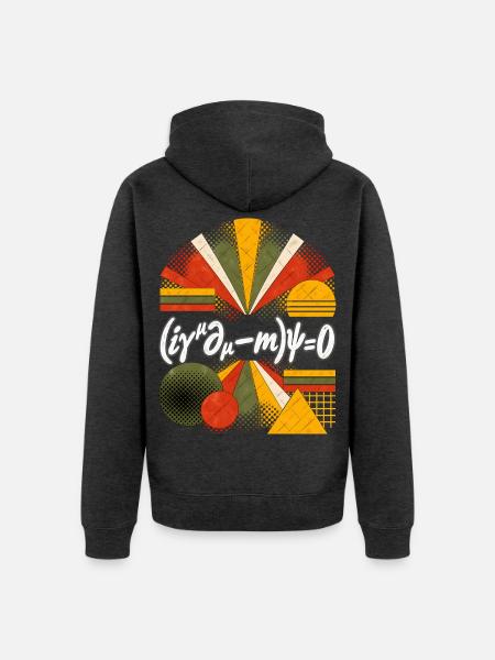 Dirac-Gleichung – Physikalische Gleichung - Unisex Premium Bio Zip Hoodie - Anthrazit meliert