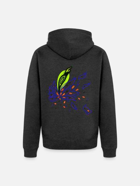 Padma Vayu - Unisex Premium Bio Zip Hoodie - Anthrazit meliert