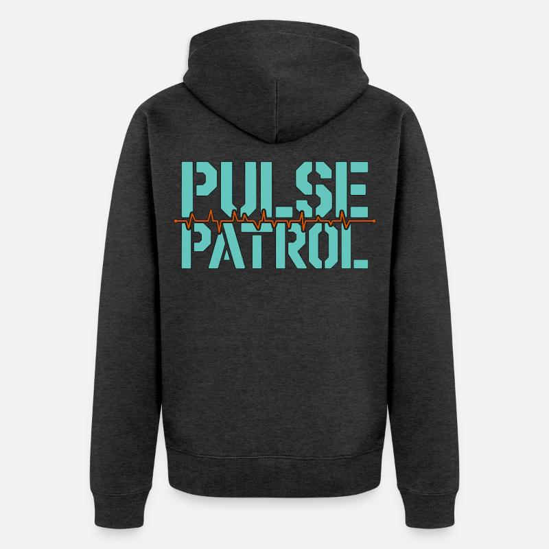 Cardiac Tech Pulse Patrol Pacemaker Technician - Unisex Premium Bio Zip Hoodie - Anthrazit meliert