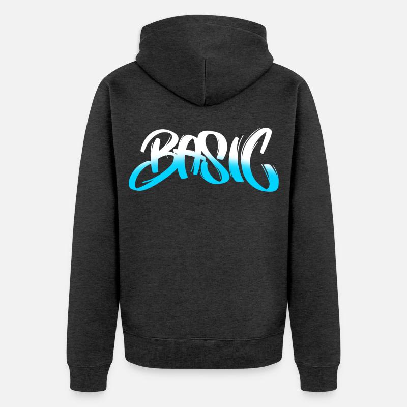 BASIC Graffiti Gradient - Unisex Premium Bio Zip Hoodie - Anthrazit meliert