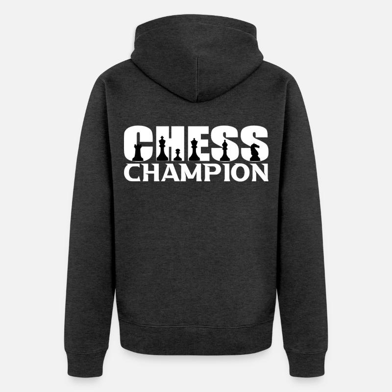 Échecs - Veste à capuche bio Premium Unisexe - anthracite chiné