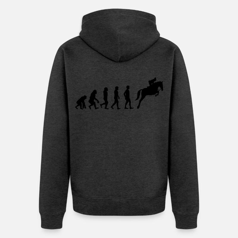 Reiter Evolution - Unisex Premium Bio Zip Hoodie - Anthrazit meliert