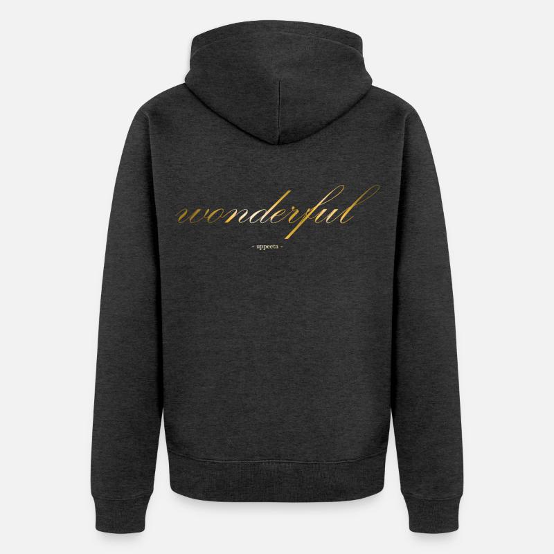 Wunderbar - Unisex Premium Bio Zip Hoodie - Anthrazit meliert