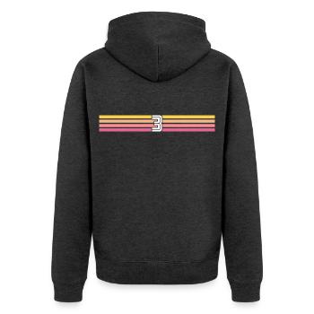 3 Trikotnummer 3 – Geburtstag 3 Jahre rückwirkend 3 - Unisex Premium Bio Zip Hoodie - Anthrazit meliert - Hinten - Nico (187cm)
