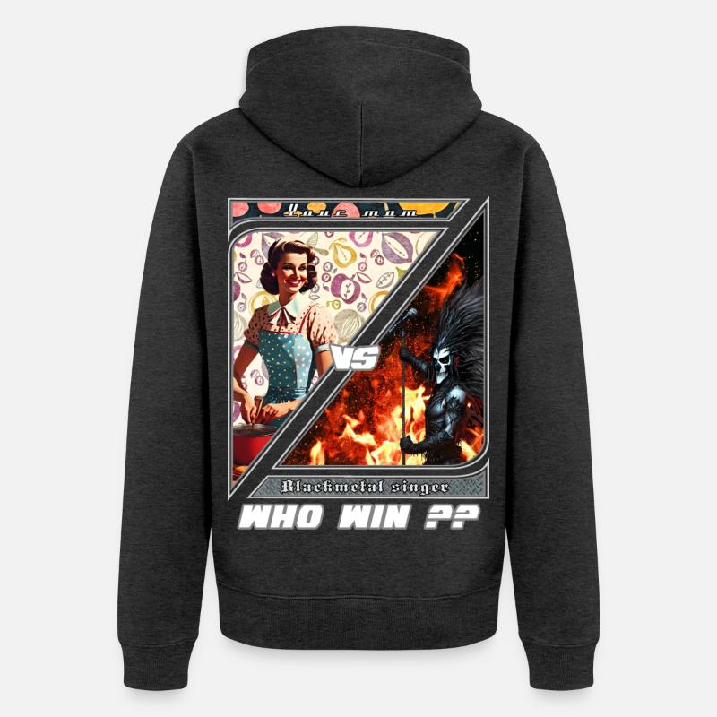 Duel Retro Metal Moderne - Veste à capuche bio Premium Unisexe - anthracite chiné