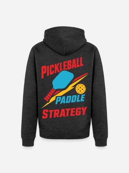 Pickleball Paddle Strategy - Unisex Premium Bio Zip Hoodie - Anthrazit meliert