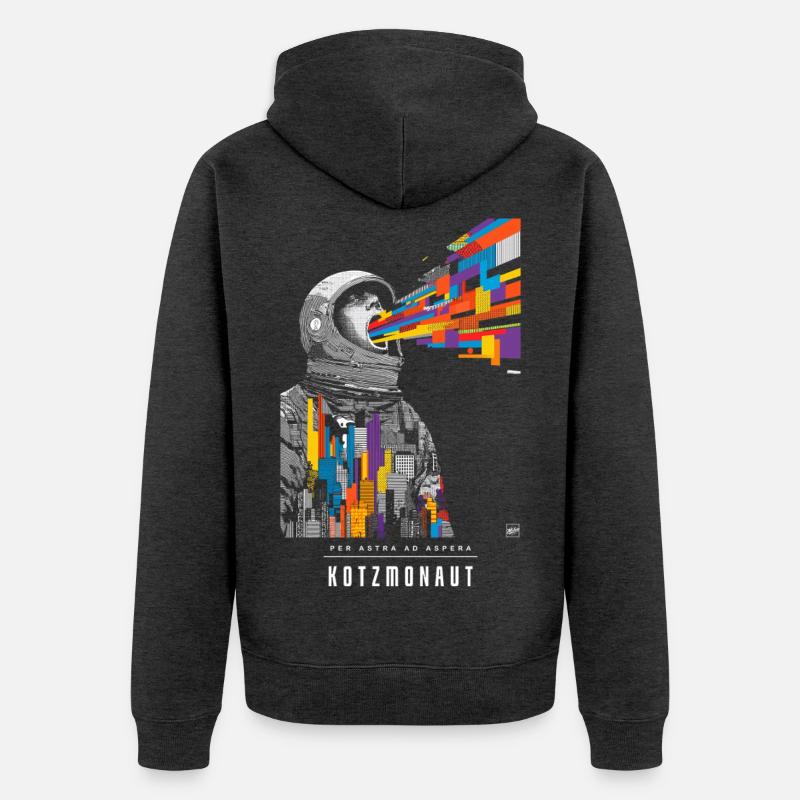 Kotzmonaut - Veste à capuche bio Premium Unisexe - anthracite chiné