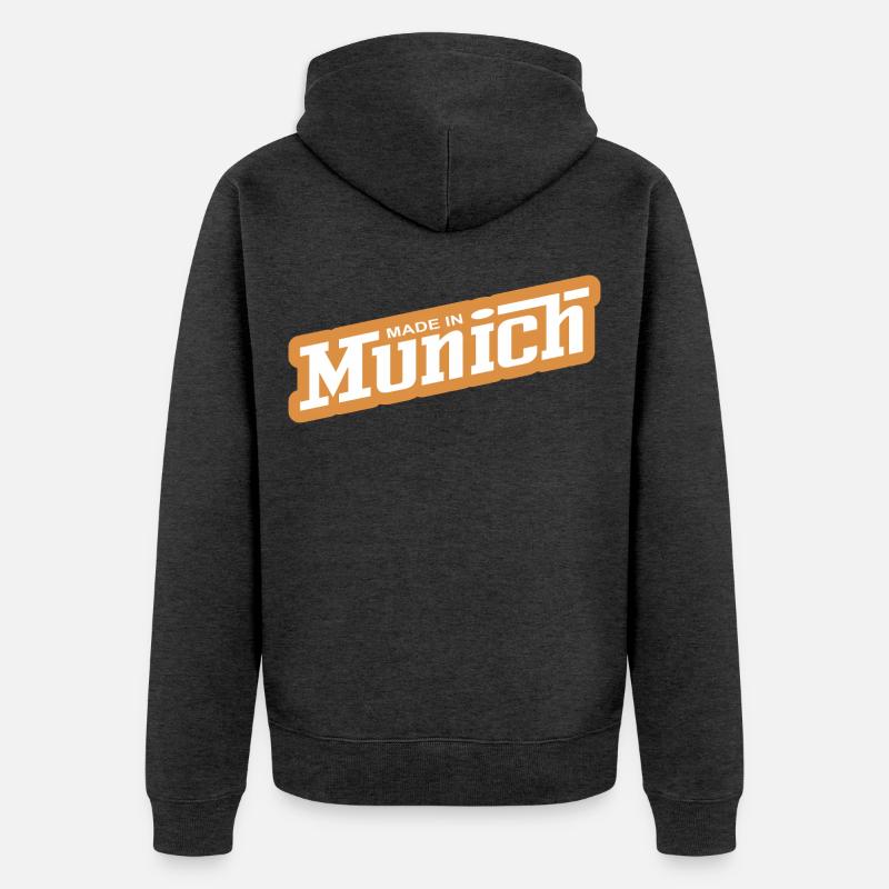 Munich - parce que c’est votre ville ! - Veste à capuche bio Premium Unisexe - anthracite chiné
